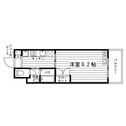 ぱすとらーれ森野(1K/1階)の間取り写真
