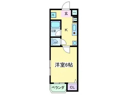 我孫子88マンション(1K/2階)の間取り写真