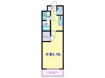 フジパレス杉本Ⅲ番館(1K/1階)の間取り写真