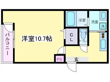 フジパレス山之内Ⅹ番館(1K/2階)の間取り写真