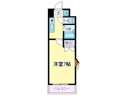 コスモコート大南(1K/3階)の間取り写真