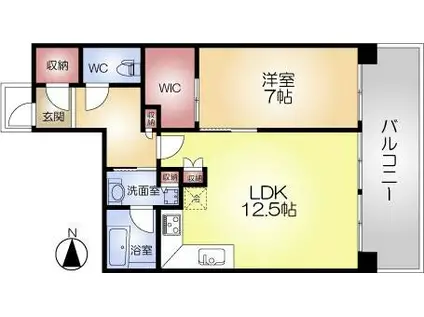 ルイシャトレ御幣島駅前(1LDK/11階)の間取り写真