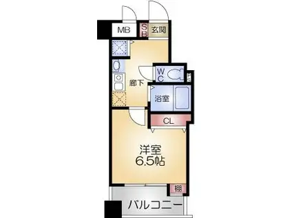 ランドマークシティ大阪城南第2(1K/7階)の間取り写真