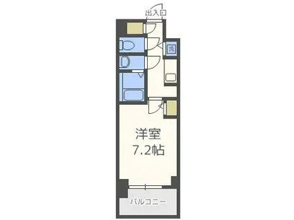 サムティ大阪グランイーストⅡFNA(1K/地下階)の間取り写真