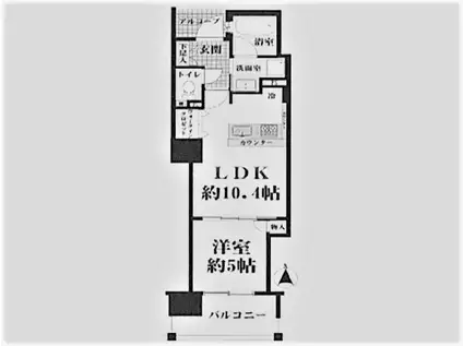 CONOE本町通FNA(1LDK/地下階)の間取り写真