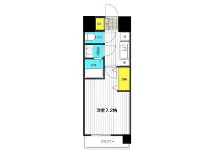アドバンス難波南シャルムFNA(1K/地下階)の間取り写真