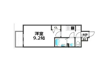 ララプレイス玉造オーブUMM(1K/地下階)の間取り写真