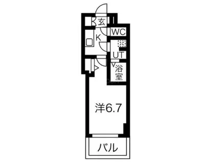 ファーストフィオーレ福島野田UMM(1K/地下階)の間取り写真