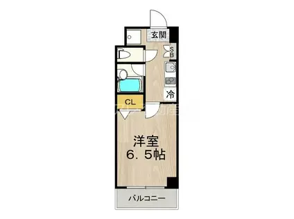相川フラワーコート(1K/4階)の間取り写真
