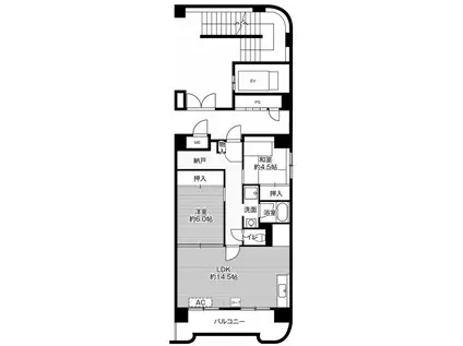 ビレッジハウス桜台タワー3号棟(2LDK/10階)の間取り写真