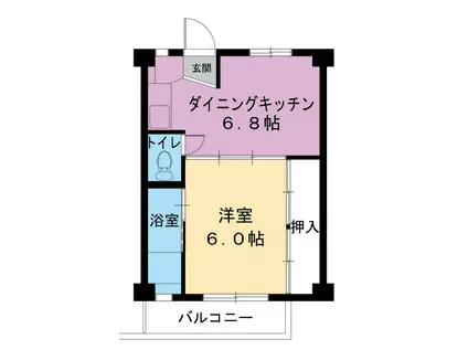 ビレッジハウス美濃加茂 1号棟(1DK/1階)の間取り写真