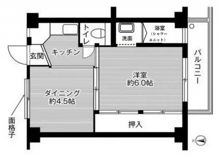ビレッジハウス水口 1号棟(1DK/3階)の間取り写真