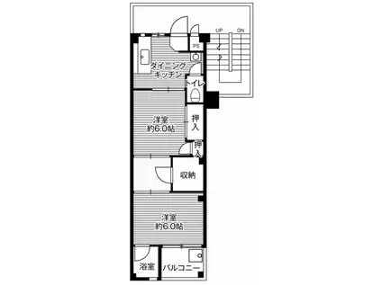 ビレッジハウス上尾5号棟(2DK/1階)の間取り写真