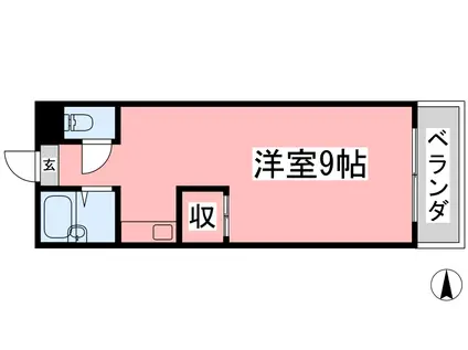 EAUDESOURCE(ワンルーム/2階)の間取り写真