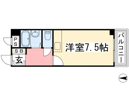 岡崎第8ビル(ワンルーム/2階)の間取り写真