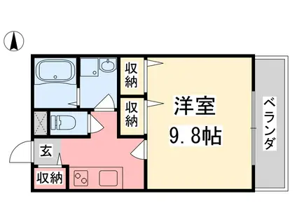 アヴァンサ千舟(1K/9階)の間取り写真
