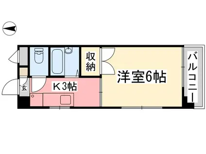 風工房AKUTAGAWA(1K/4階)の間取り写真