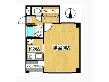 ベーシックアパートメント(1K/4階)の間取り写真