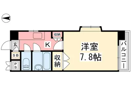 ジョイフル第1朝生田(1K/2階)の間取り写真