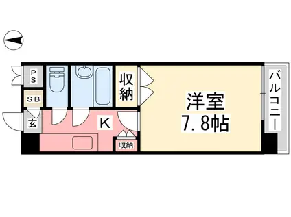 ジョイフル第1朝生田(1K/2階)の間取り写真