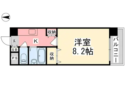 ジョイフル第1小坂(1K/2階)の間取り写真