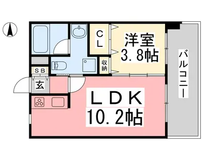 OBELISK小栗(1LDK/7階)の間取り写真