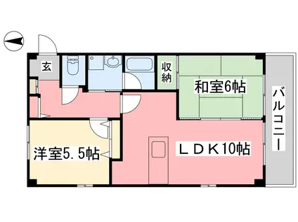 フローレンスMAI(2LDK/2階)の間取り写真