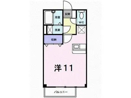 メゾン21(ワンルーム/1階)の間取り写真