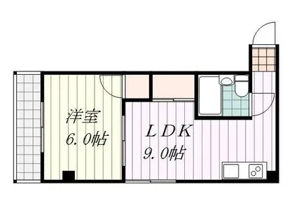 アルファ・プラス(1LDK/2階)の間取り写真