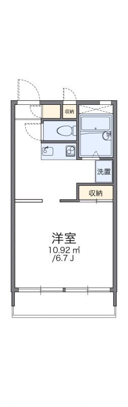 レオパレス要町Ⅱ(1K/1階)の間取り写真