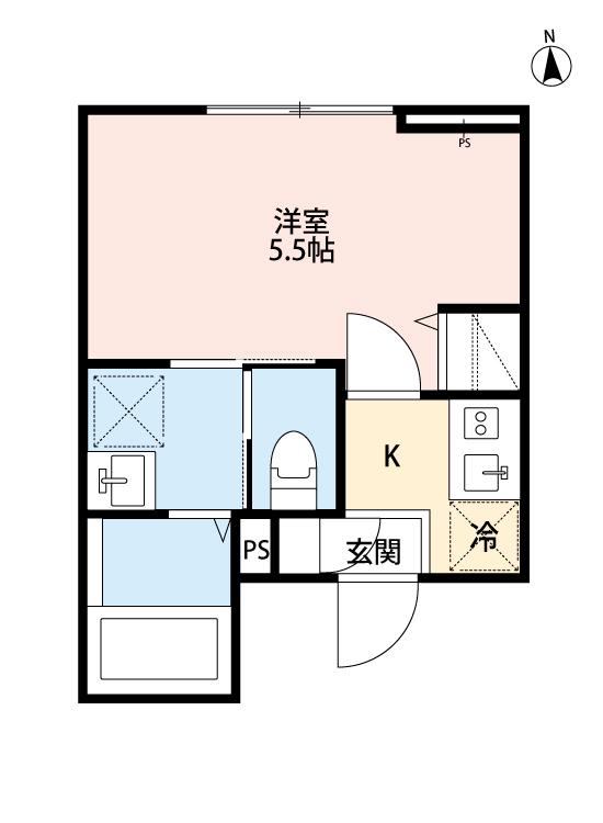 ROBOT HOME 梅島(1K/2階)の間取り写真