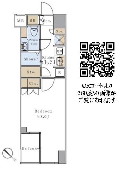 BRILLIA IST 千駄ヶ谷(1K/4階)の間取り写真