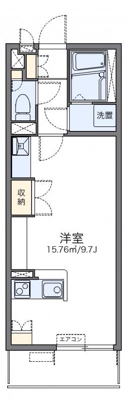 レオネクストアシュ(ワンルーム/1階)の間取り写真