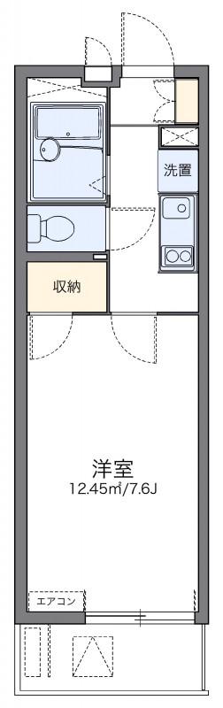 レオパレスエスペランサ(1K/1階)の間取り写真