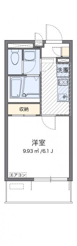クレイノセイム(1K/3階)の間取り写真