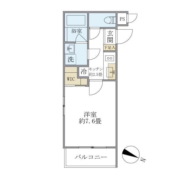 THE SHINAGAWA イースト RESIDENCE(1K/3階)の間取り写真