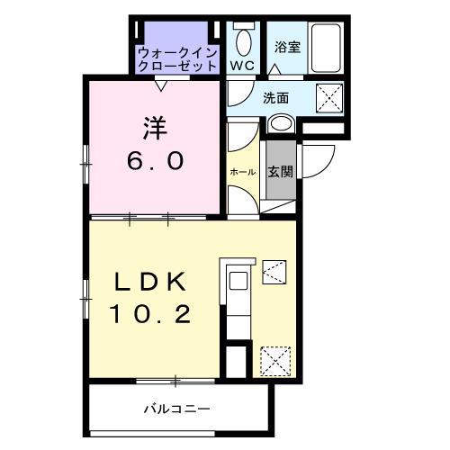 東武伊勢崎・大師線 梅島駅 徒歩17分 3階建 築1年(1LDK/1階)の間取り写真