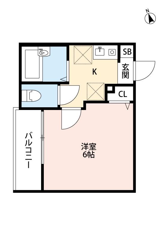 TATERU APARTMENT 足立区梅田4丁目(1K/3階)の間取り写真