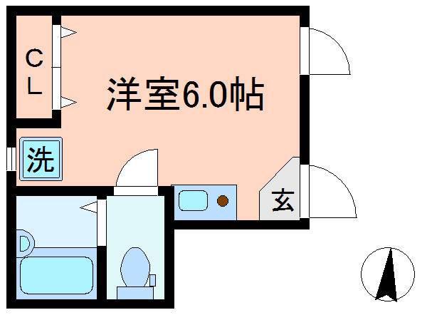 あおばトラスト御嶽山(ワンルーム/1階)の間取り写真