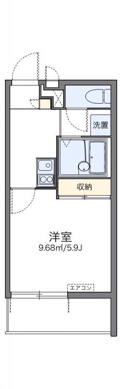 レオパレス悠和(1K/2階)の間取り写真