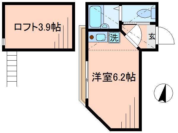 パシャ北千住(ワンルーム/3階)の間取り写真