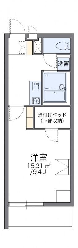 レオパレス橙(1K/1階)の間取り写真