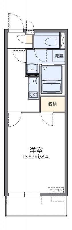 レオネクスト立花(1K/2階)の間取り写真