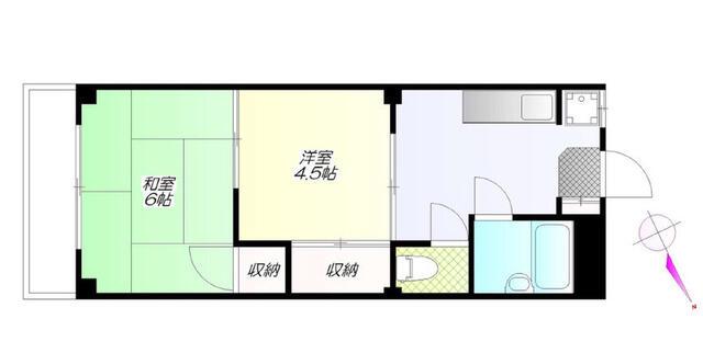 光徳マンション(2K/3階)の間取り写真