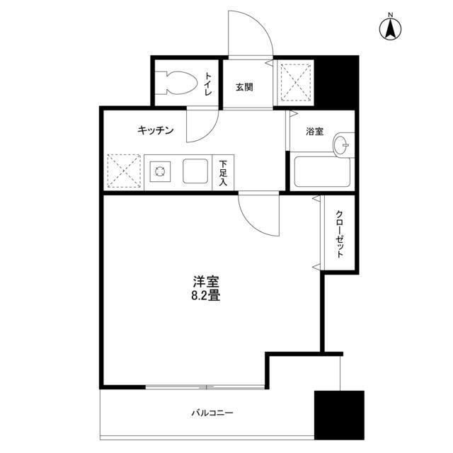 さくらビル(1K/3階)の間取り写真