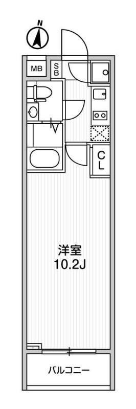 ビバリーホームズ石神井台(1K/3階)の間取り写真