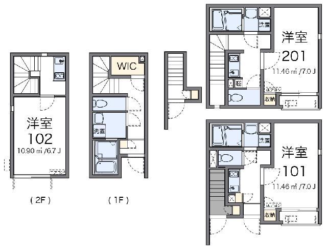 レオネクストNK VILLA(1K/2階)の間取り写真