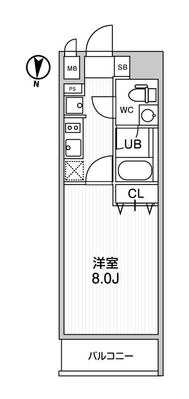 レオーネ南千住Ⅱ(1K/10階)の間取り写真