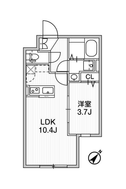 AGLAIA千石DEUX(1LDK/1階)の間取り写真