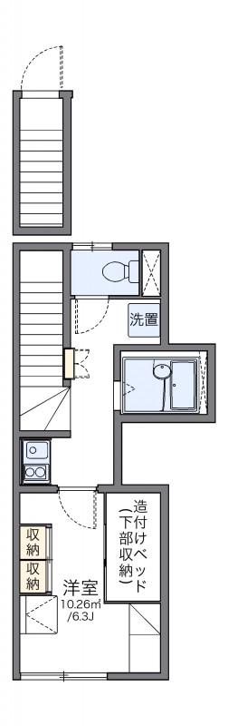 レオパレスエスタⅢ(1K/2階)の間取り写真